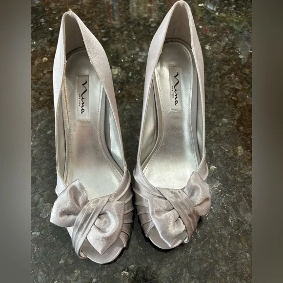 nina silver dress shoes low heel silver dress shoes Nina Sofie Women's Shoes True Silver : 9.5 M